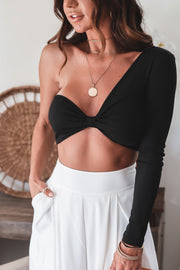 Adriana One Shoulder Crop Top