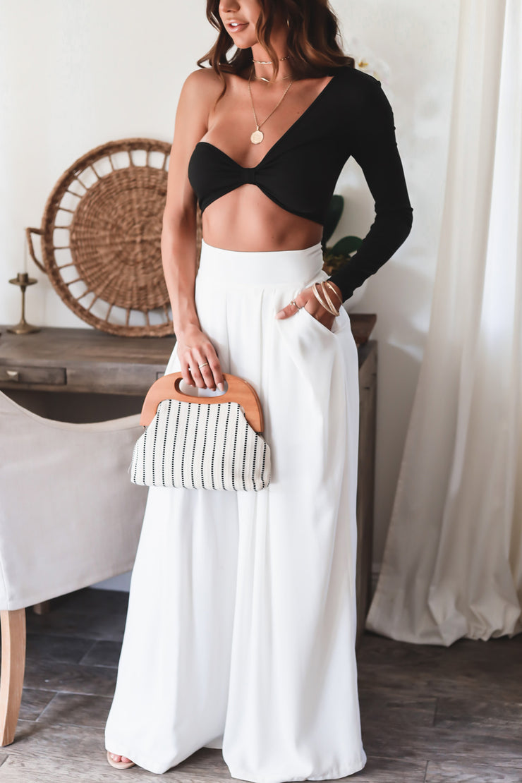 Adriana One Shoulder Crop Top