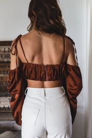Amber Satin Crop Top