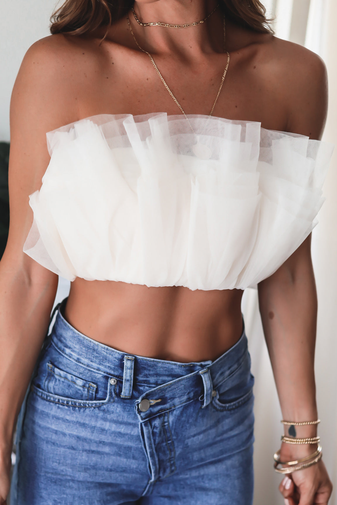 Sophia Tulle Crop Top