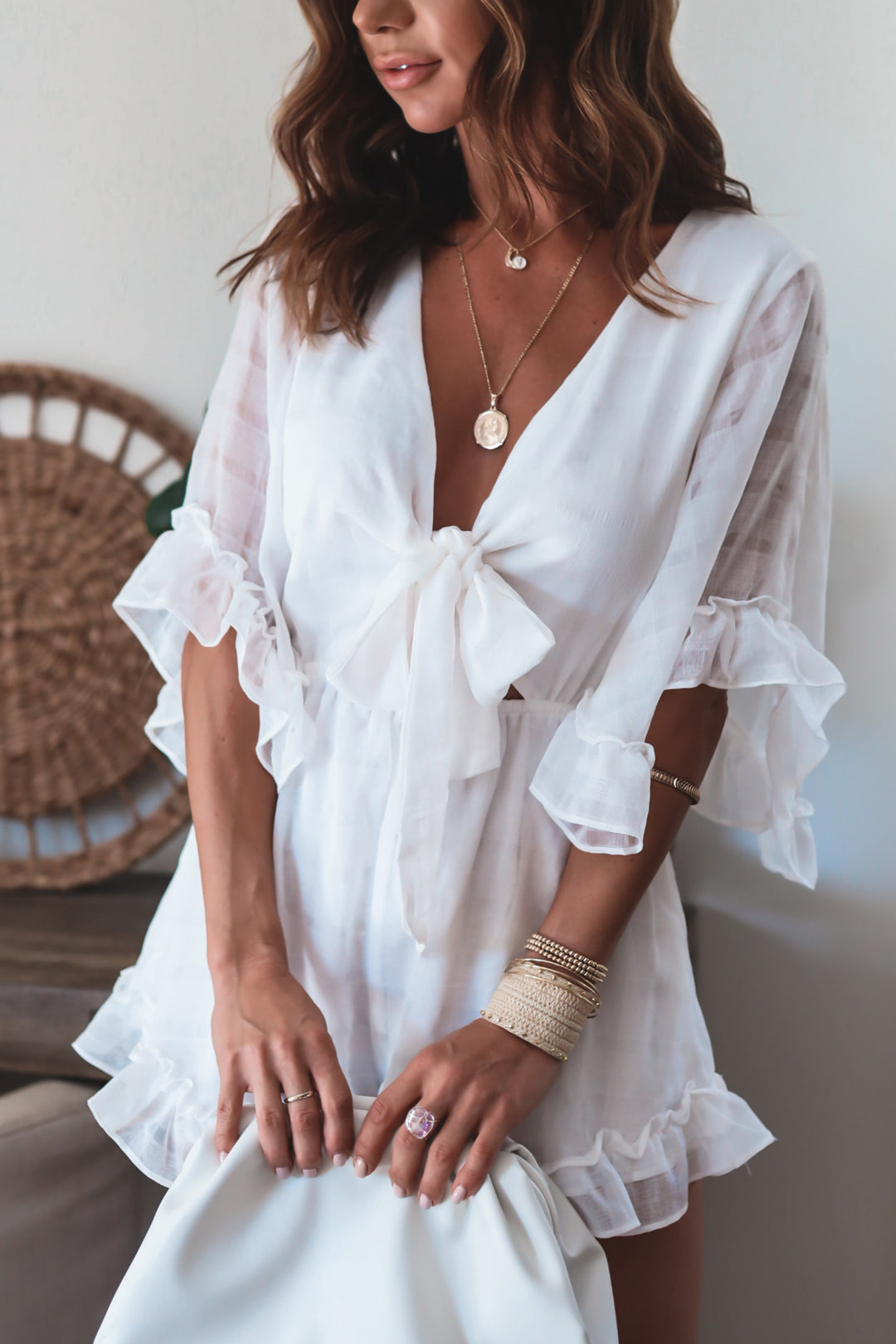 The Evelyn White Romper