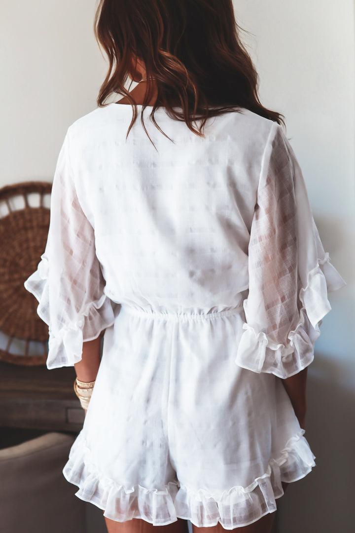 The Evelyn White Romper