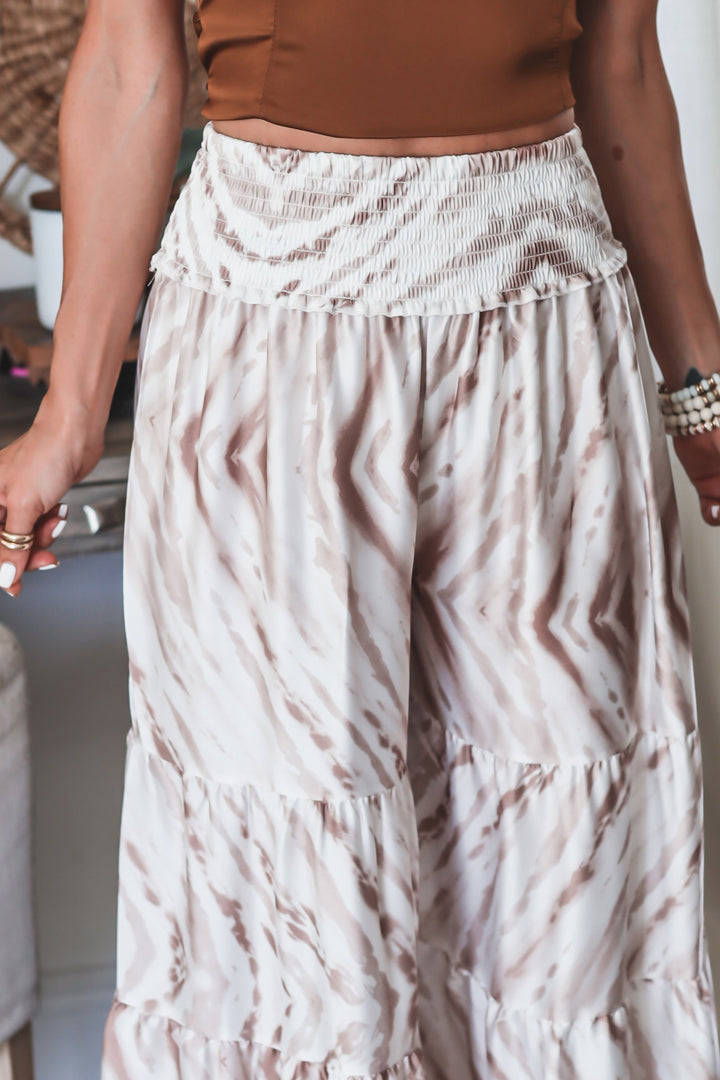 The Oceana Ruffle Wide Leg Pant