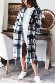 Plaid Shacket Dress- BW -FINAL SALE