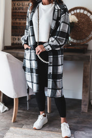 Plaid Shacket Dress- BW -FINAL SALE